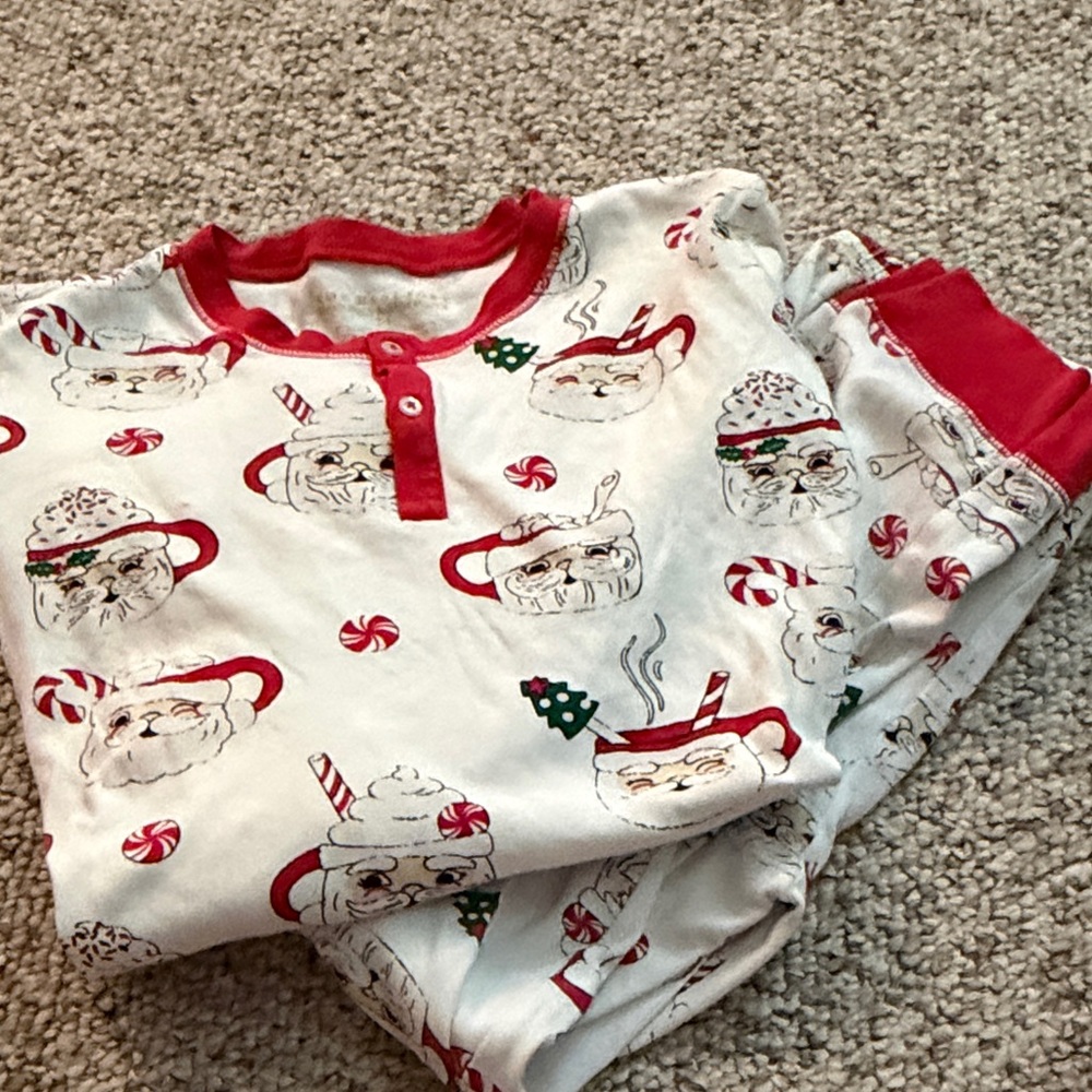 The Beaufort Bonnet Company Red and White Santa Pajama Set